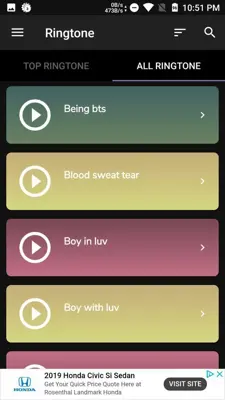 BTS Ringtones android App screenshot 2