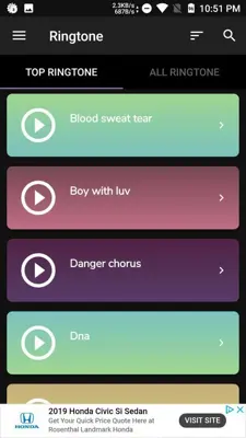 BTS Ringtones android App screenshot 3